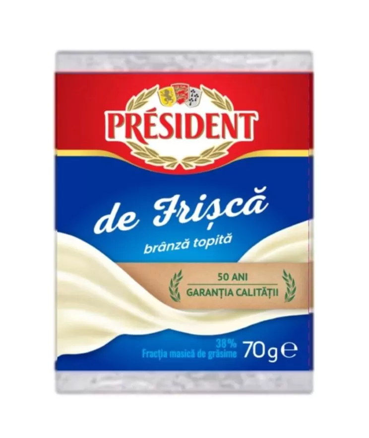 PRESIDENT Плавленый сыр сливочный  70г, 38%
