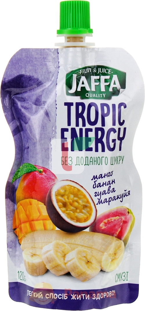 JAFFA Smoothie Tropic Energy Banana/Mango/Guava/Passion Fruit 120ml