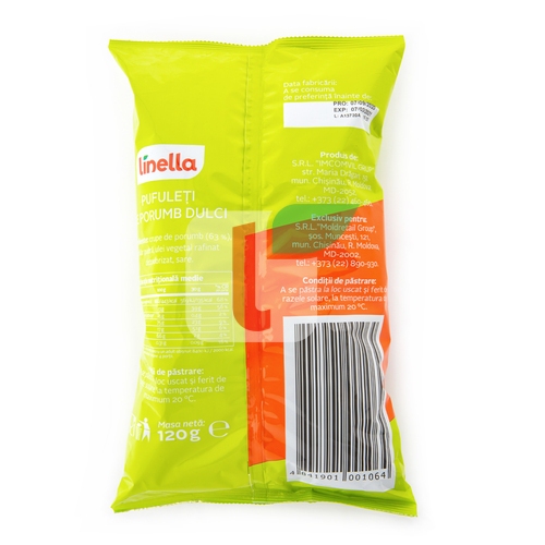 LINELLA Pufuleti de porumb dulci 120g