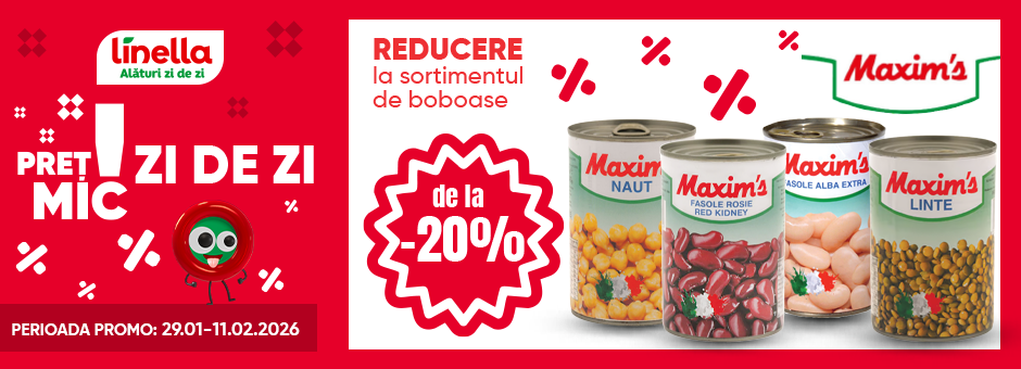 20% reducere maxims fasole