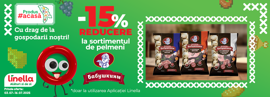 Produs Acasă - Reducere 15% pelmeni